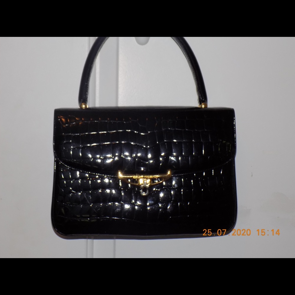 Black Snakeskin Like Handbag